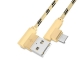 Nylon braided 90° elbow data cable